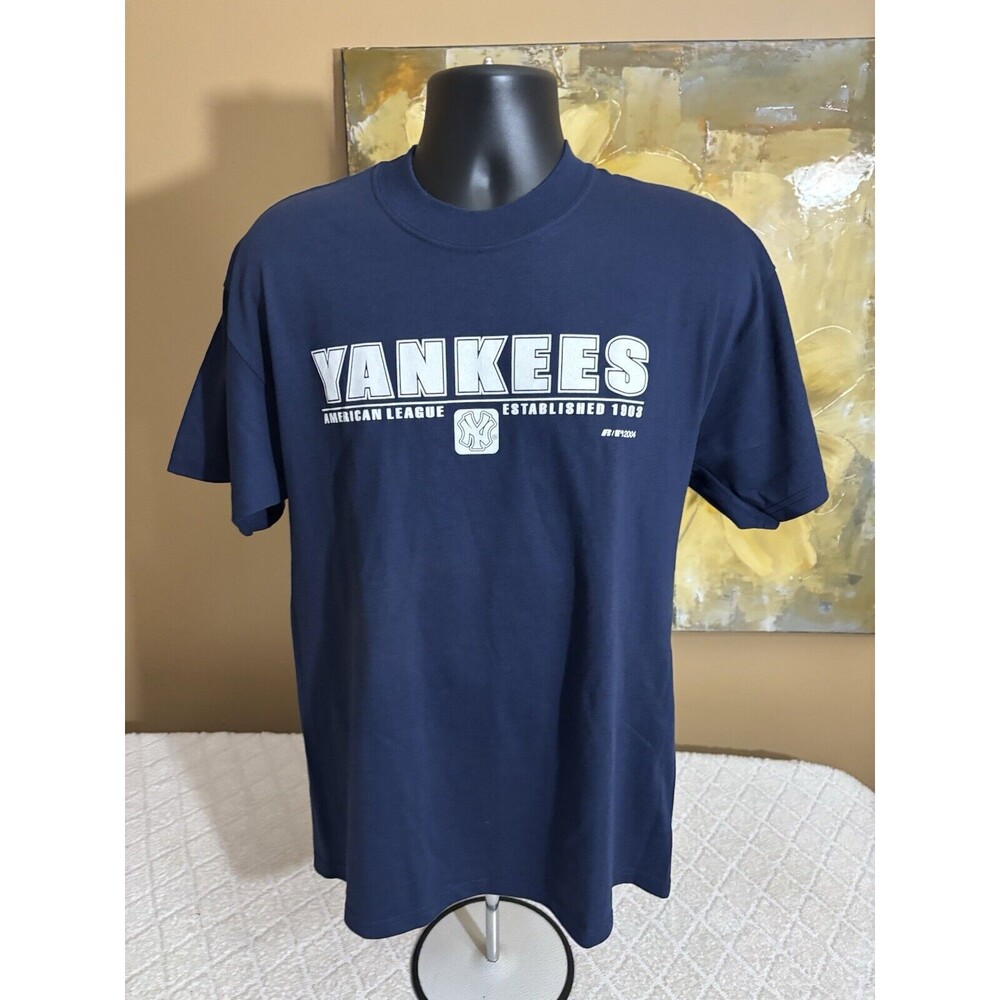 Vintage Jerzees New York Yankees 2004 American League Blue Shirt Men’s Size L